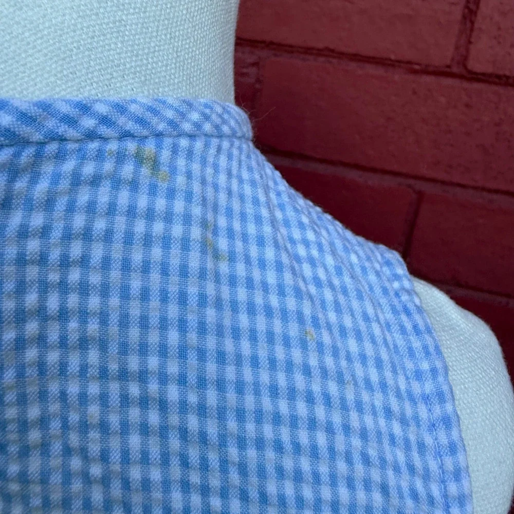 Sophie Dess Blue Gingham Embroidered Flower Dress Baby 18‎ Months Cotton